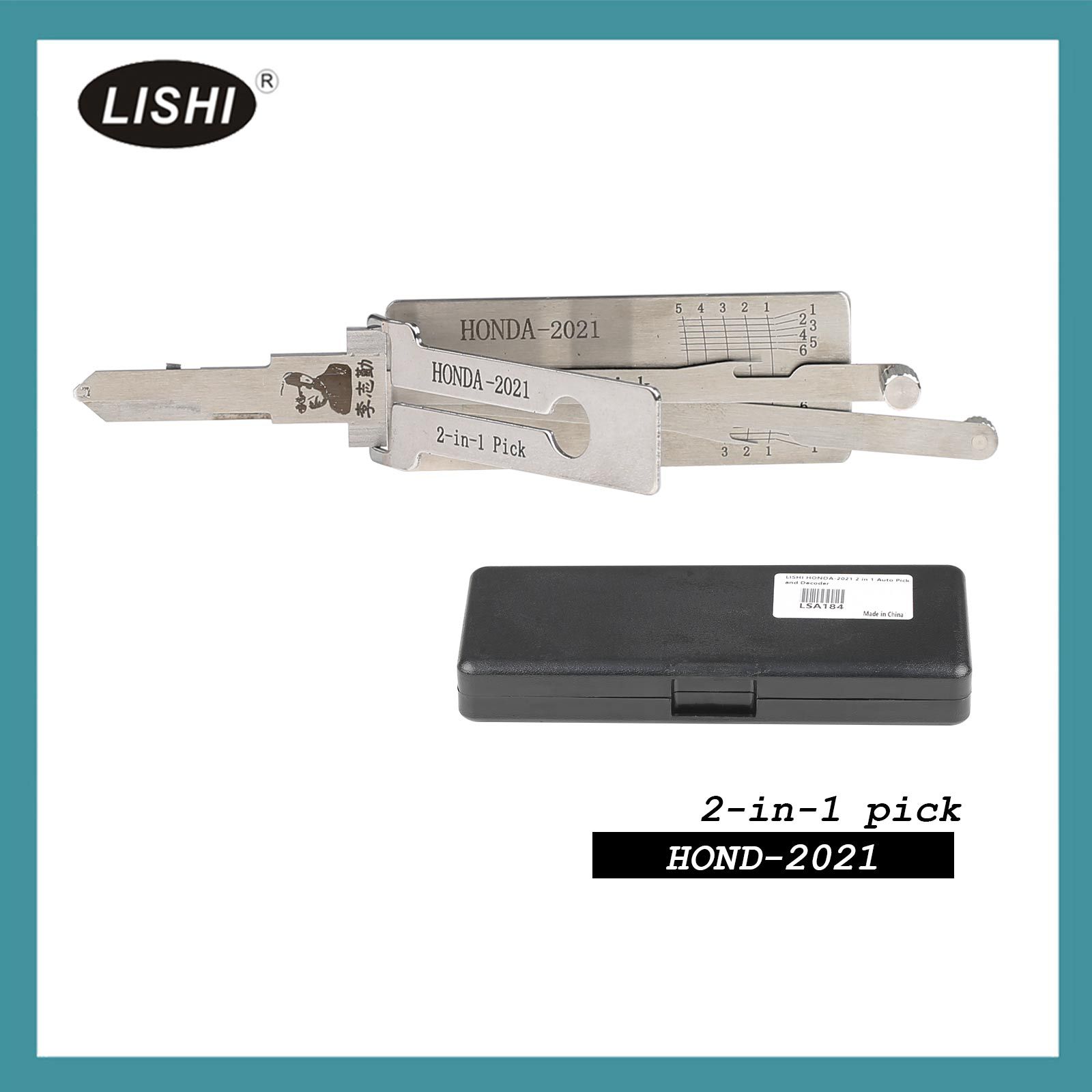 LISHI HONDA2021 Vertical Milling Latest Honda Thin Key 2-in-1 Tool