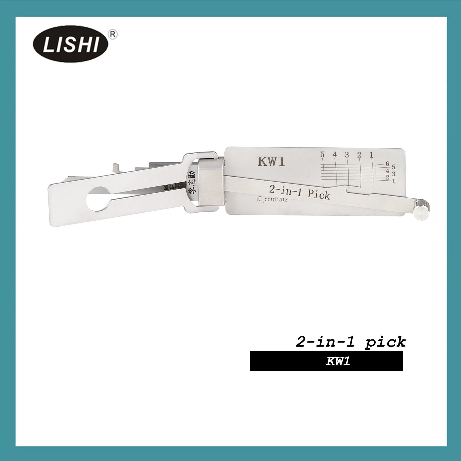 LISHI KW1 Civilian Kwikset (Kate Ann) 5 Bitting 2-in-1 Tool