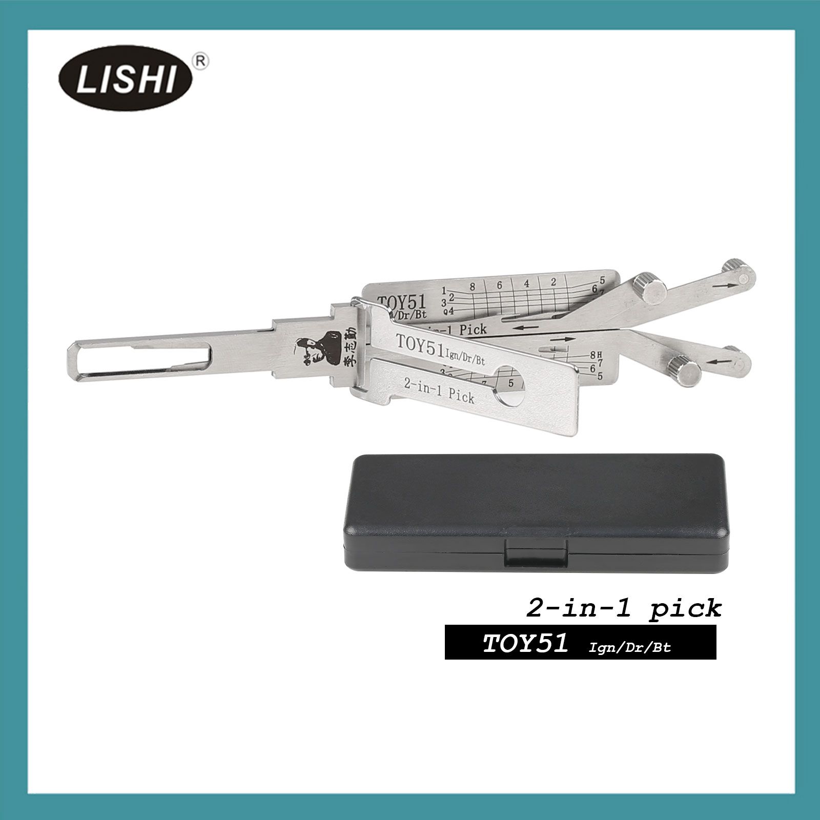 2022 New LISHI TOY51 Vertical Milling 8-bitting 4-track Renault Citroen Smart 4-bitting Deep 2-in-1 Tool