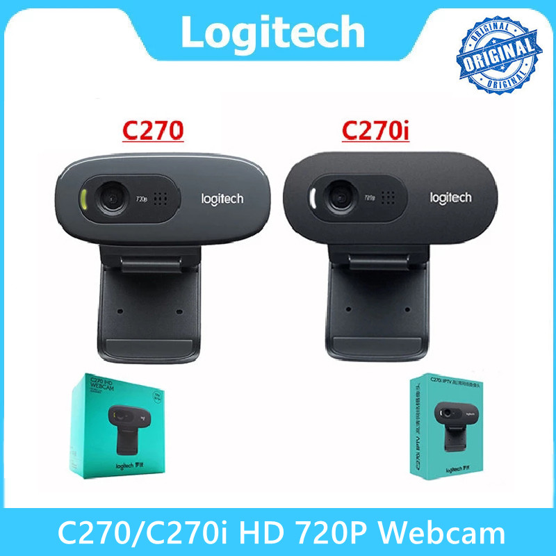 LOGITECH C270/C270i HD Video 720P Webcam Free Drive Online Course Webcam Built-in Micphone USB2.0 Computer Camera 100% Original
