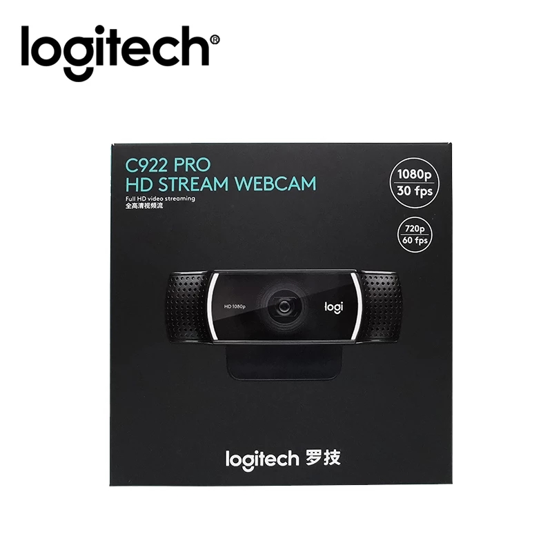 New Logitech C922 Pro 1080P HD Webcam Autofocus Built-in Microphone Widescreen Video Calling and Recording Camera 100% Original