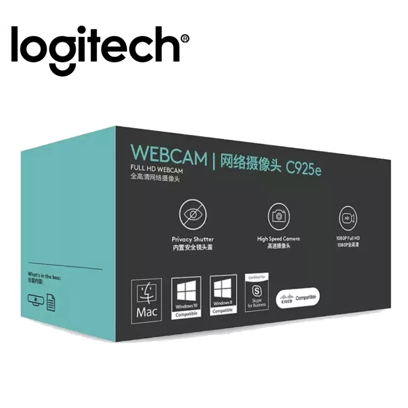 Logitech C925E Full HD Webcam 1080P 60Hz Autofocus USB Cam With Built-In Stereo Microphones Professional Wide Angle Cam Original
