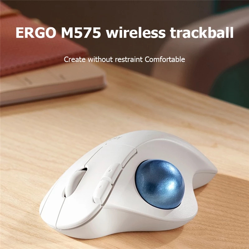 Logitech ERGO M575 Wireless Trackball Ergonomic Mouse 5 Buttons 2000DPI 2.4HZ  Wireless Comfortable Mice 100% Original