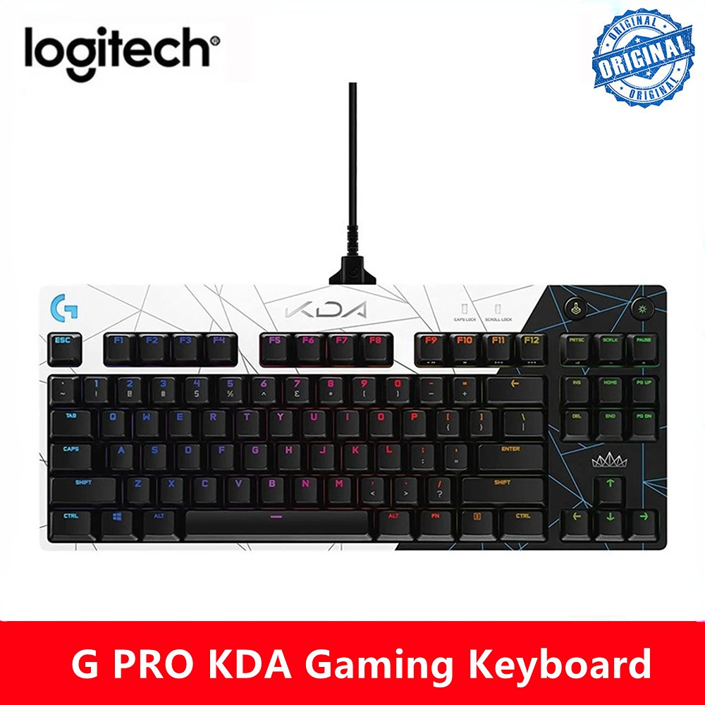 Logitech G PRO KDA Mechanical Gaming Keyboard RGB Backlit USB Wired Keyboard GX BROWN for Desktop PC Gamer 100% Original