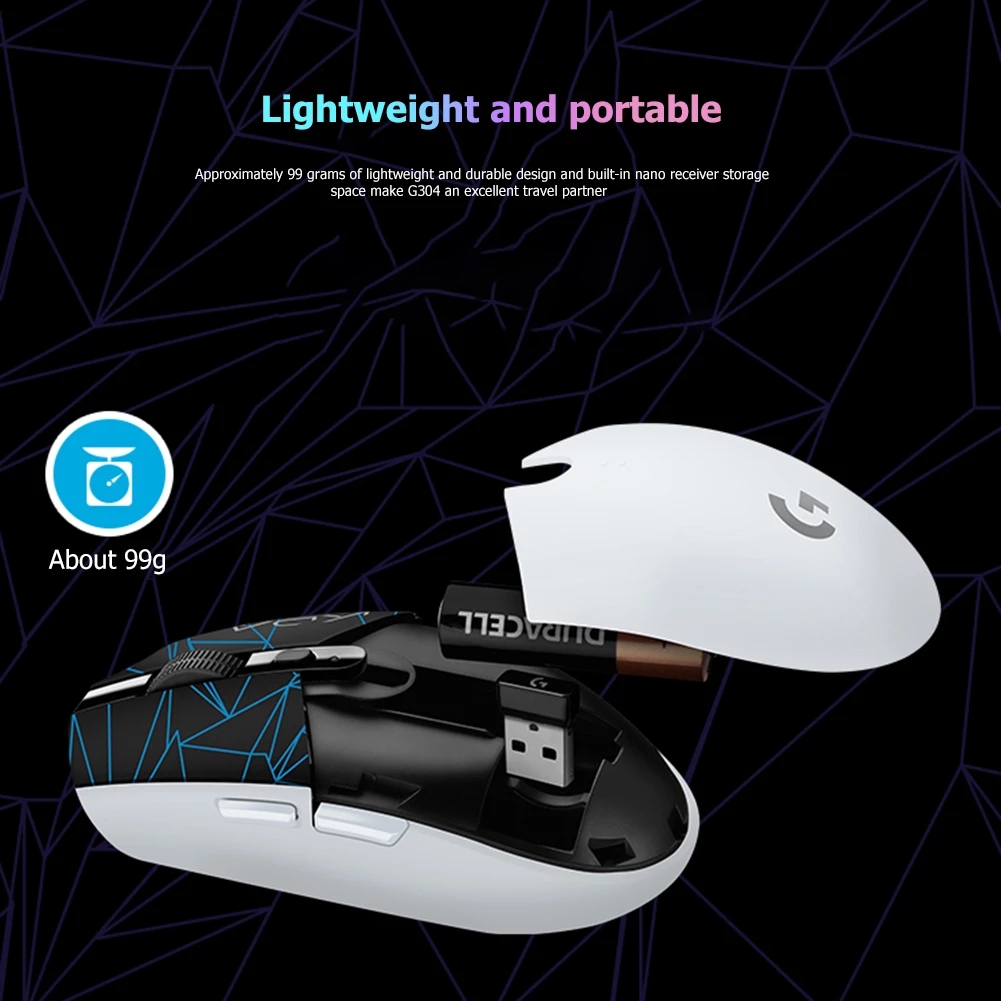 Logitech G304 KDA Limited Edition Gaming Mouse 2.4G Wireless HERO Sensor DIY 12000DPI 6 Button Programmable Gamer Mice Original