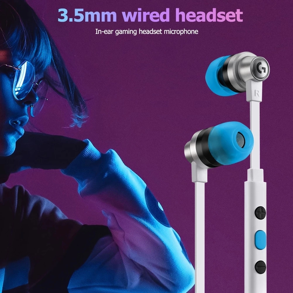 Logitech G333 KDA Limited Edition Gaming Earphones In-Ear Gaming Headphones with Microphone 3.5mmProfessional USB Gaming Headset