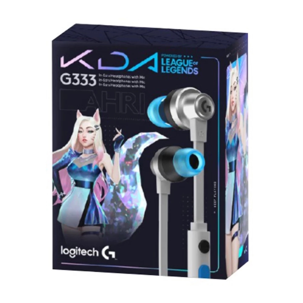 Logitech G333 KDA Limited Edition Gaming Earphones In-Ear Gaming Headphones with Microphone 3.5mmProfessional USB Gaming Headset