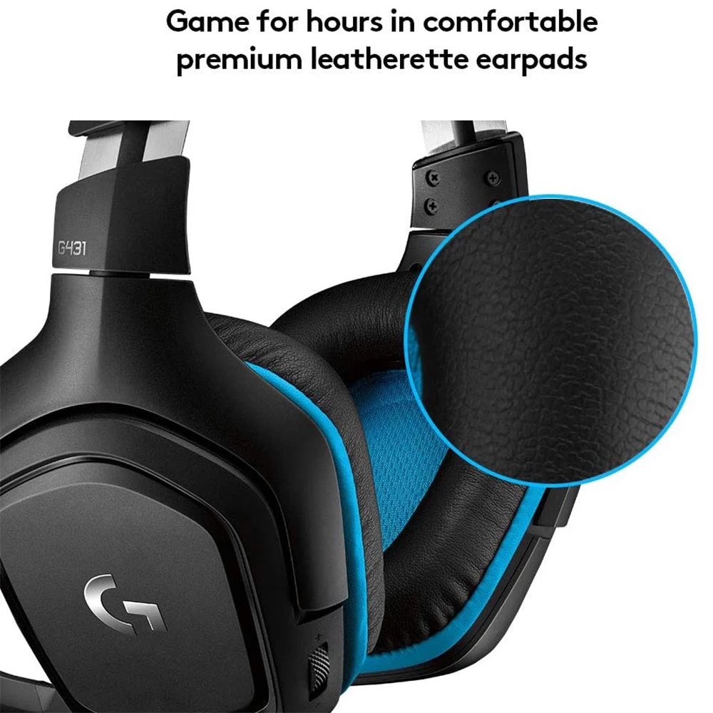 Logitech G431 Wired Gaming Headphone 7.1Surround Sound Gaming Headset With 50mm Drivers DTS Headphone X2.0 6mm MIC 100% Original