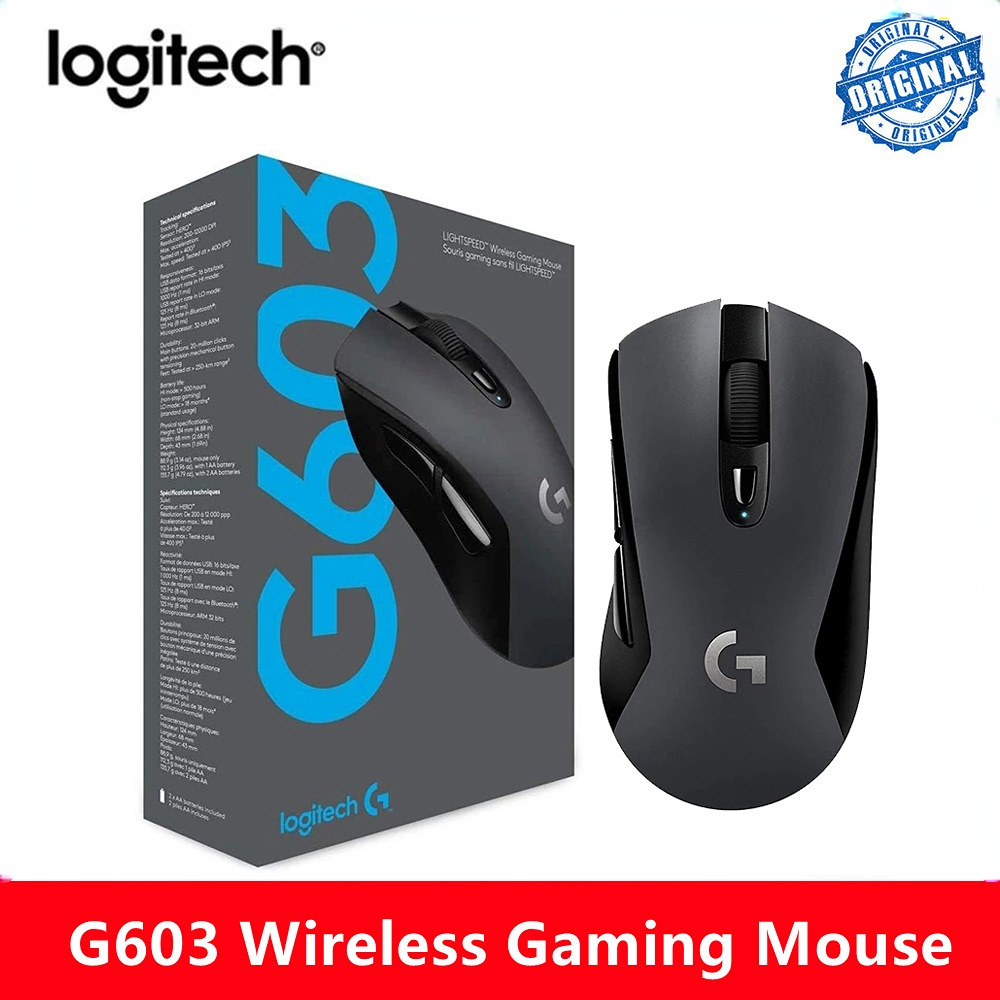 Logitech G603 Wireless Gaming Mouse Lightspeed Optical 12000DPI Bluetooth Mouse HERO Dual Connectivity Mice for Mouse Gamer