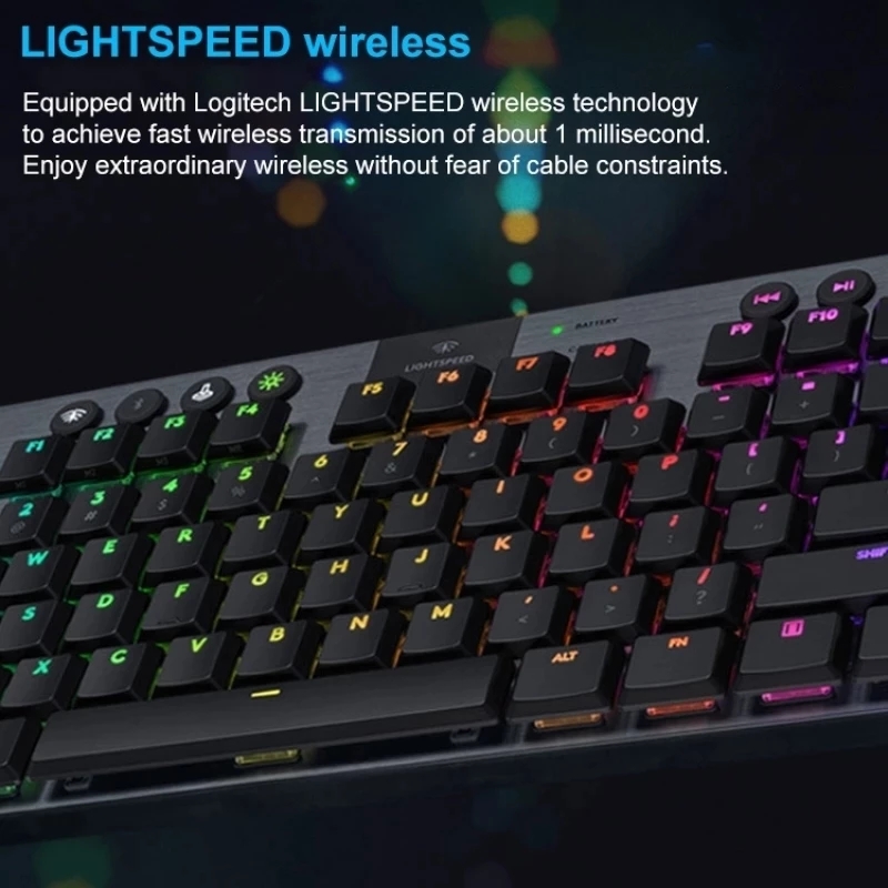 Logitech G913 TKL Wireless RGB Mechanical Gaming Keyboard Lightspeed Bluetooth Backlight Keys for professional e-sports players