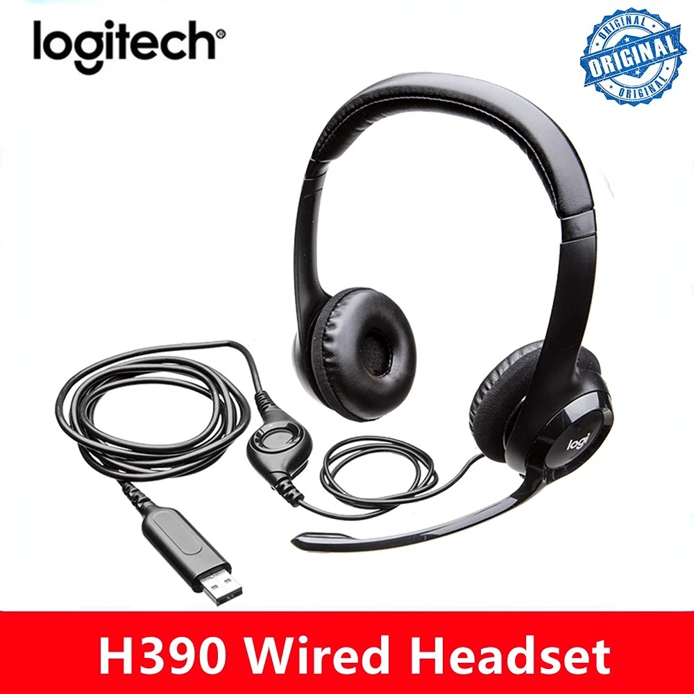 Logitech H600 H340 H390 Wireless Headset 2.4GHz Gaming Stereo Earphones ,H340 H390 Wired Headphone With Microphone Noise Canceling