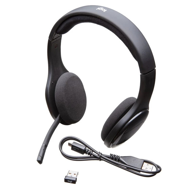 Logitech H800 Wireless Bluetooth Headset With USB-A Receiver Foldable Portable Headphones Rechargeable Headset Microphone Stereo