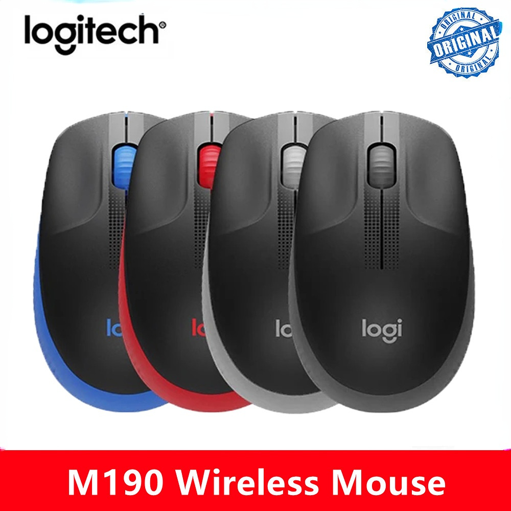 Logitech M190 Wireless Mouse With 2.4GHz 1000DPI Gaming Wireless Mice For Laptop PC Home Office 100% Original