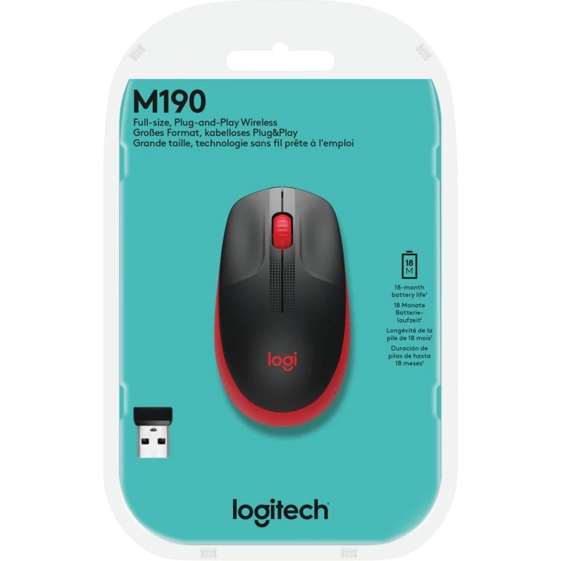 Logitech M190 Wireless Mouse With 2.4GHz 1000DPI Gaming Wireless Mice For Laptop PC Home Office 100% Original