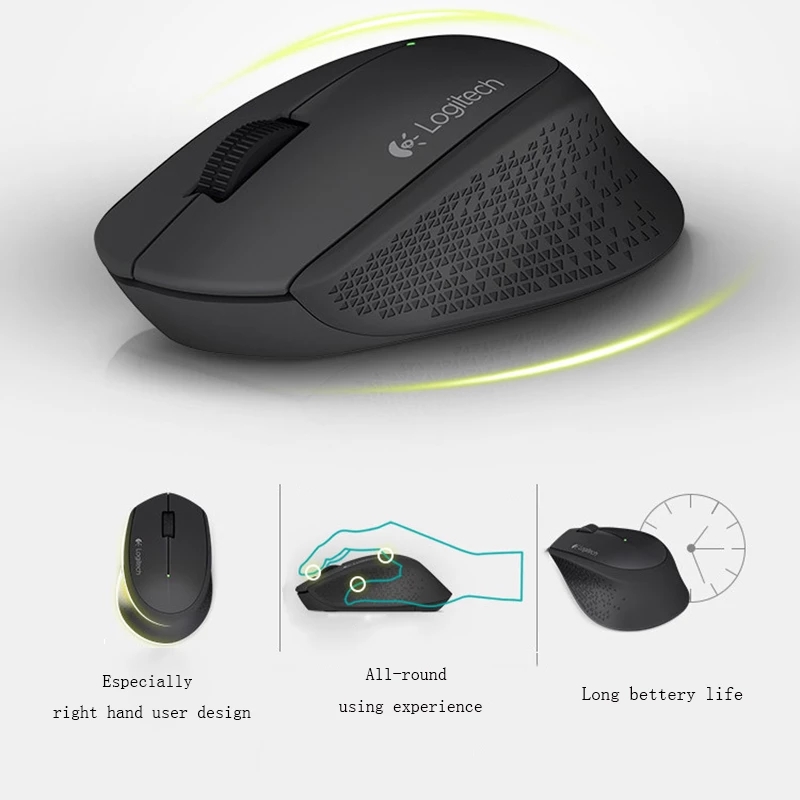 Logitech M280 Wireless Mouse 1000DPI 3 Buttons Optical Gaming Mice 2.4GHz with USB Nano Receiver For PC Laptop 100% Original