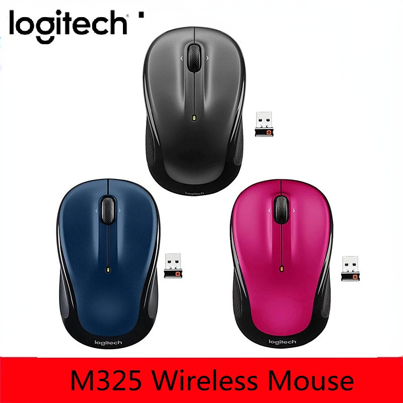 Logitech M325 Wireless Mouse 1000 DPI  2.4G Nano Receiver Wireless Mice 3 Buttons For Laptop Office 100% Original