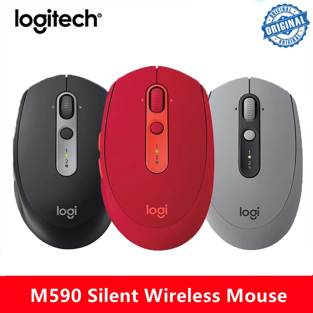 Logitech M590 Silent Wireless Mouse Multi-Device 1000 DPI Mice 2.4GHz Unifying Dual Mode For Office Mouse PC 100% Original