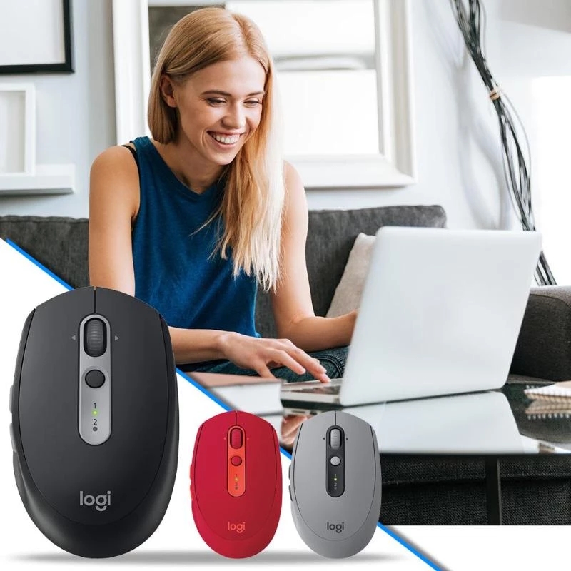 Logitech M590 Silent Wireless Mouse Multi-Device 1000 DPI Mice 2.4GHz Unifying Dual Mode For Office Mouse PC 100% Original