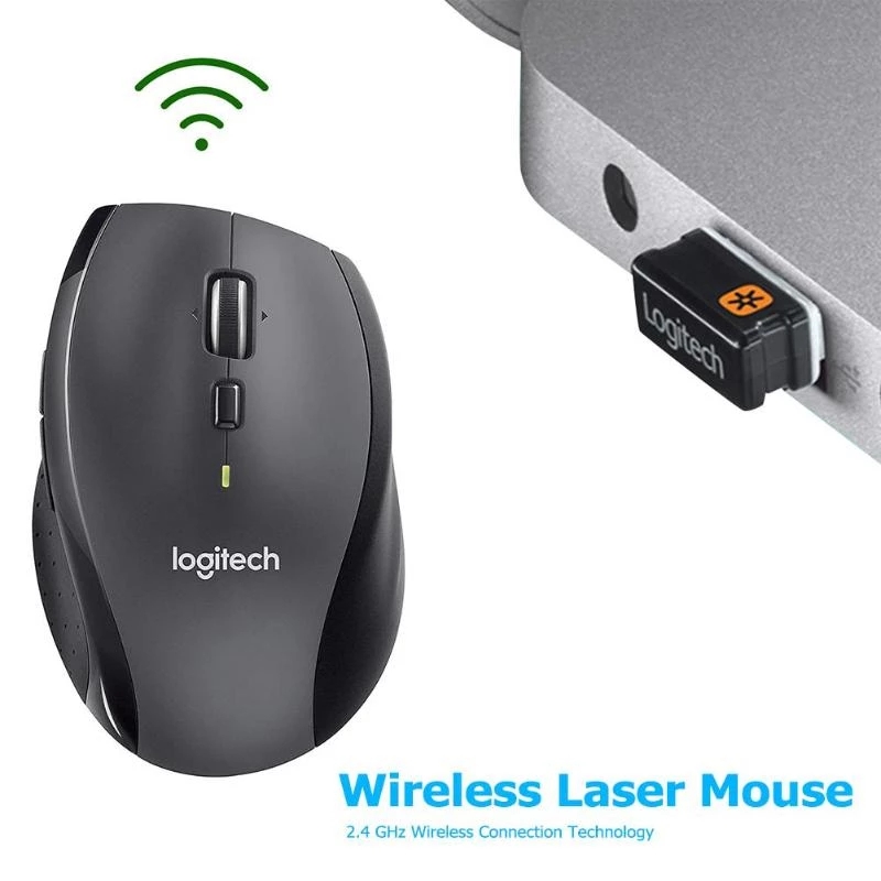 Logitech M705 Wireless Mouse With Laser 2.4GHz Wireless 1000dpi Gaming Mice For Laptop Desktop Home Office 100% Original