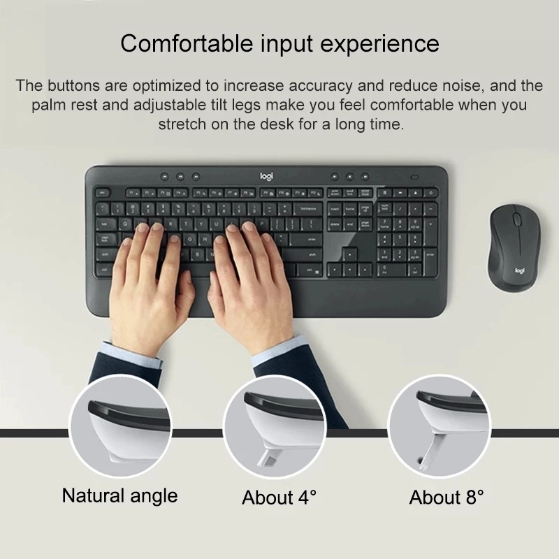 Original Logitech MK540 Wireless Keyboard Mouse Combos Mice Keys Set With Unifying USB Receiver For PC Laptop Office Game