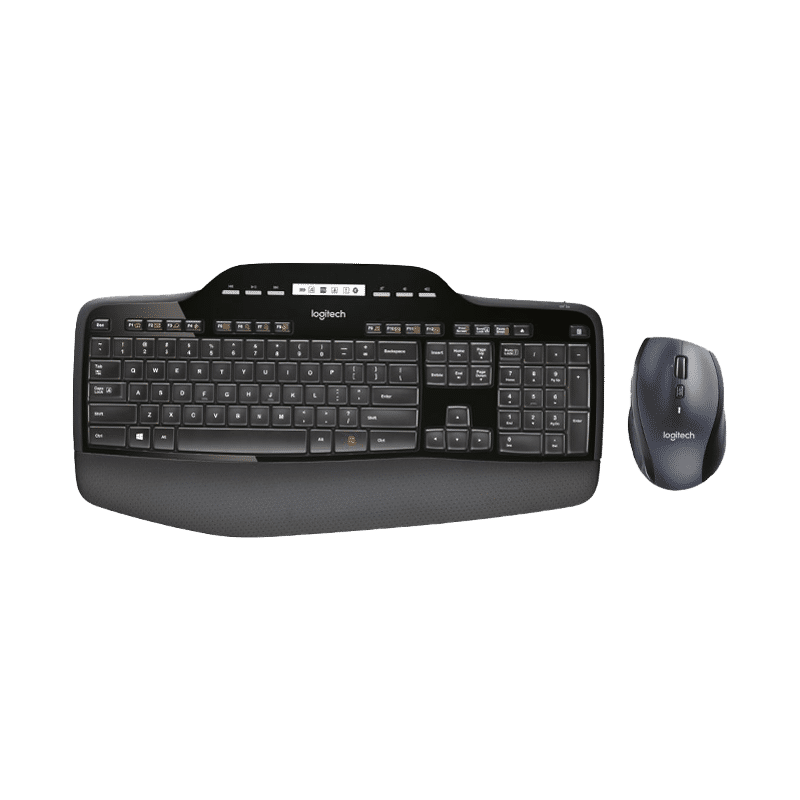 New Logitech MK710 Wireless Keyboard Mouse Set 2.4GHz Ergonomic Optical Mice LCD Control Panel for PC Game and Working Original