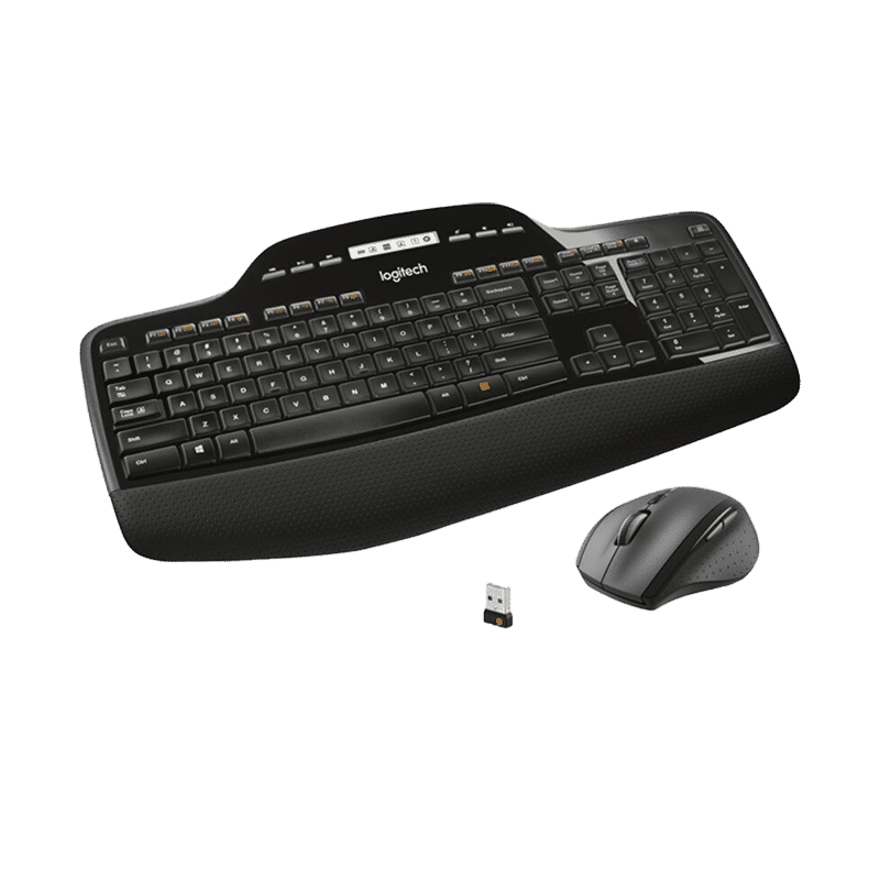 New Logitech MK710 Wireless Keyboard Mouse Set 2.4GHz Ergonomic Optical Mice LCD Control Panel for PC Game and Working Original