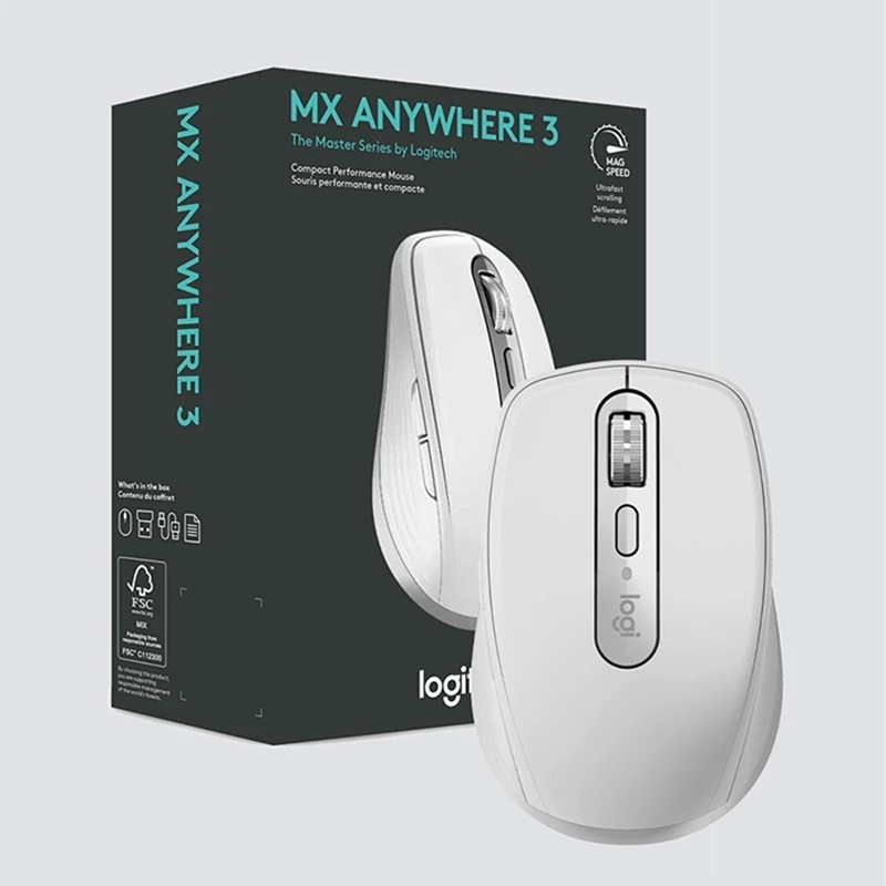 Logitech MX ANYWHERE 3 Wireless Mouse 4000DPI Compact High-Performance Mice Office Mouse with Wireless 2.4G Receiver