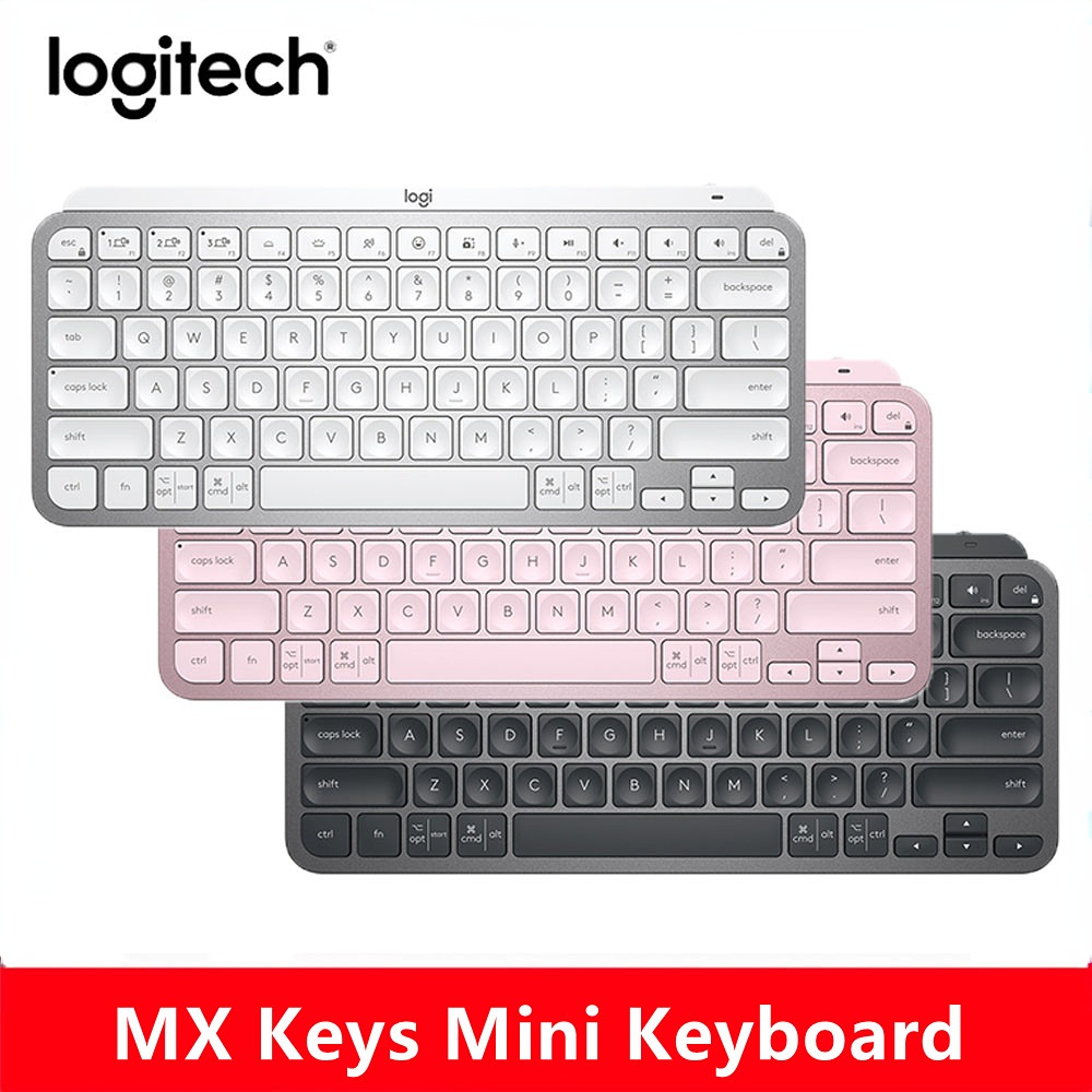 New Logitech MX Keys Mini Wireless Keyboard  Bluetooth 2.4GHz Keyboard Wireless Illuminated Keyboard USB-C Rechargeable