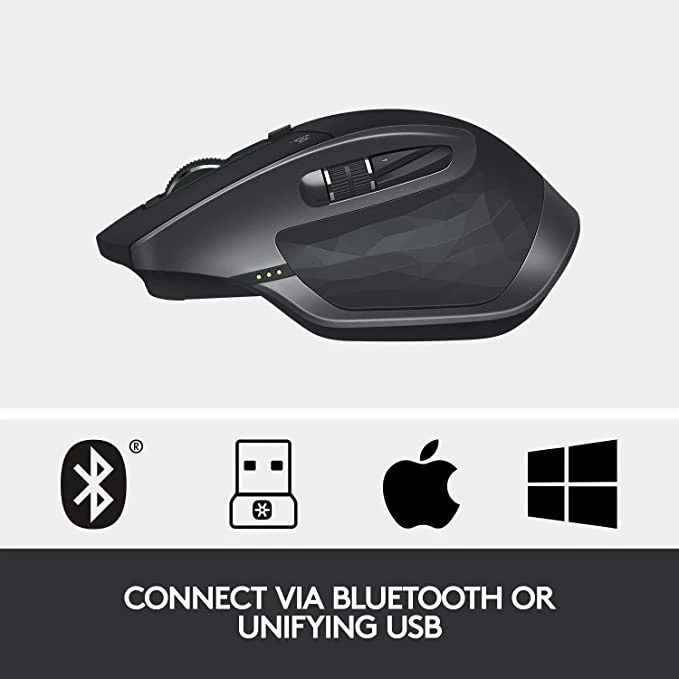 New Logitech MX Master 2S Wireless Bluetooth Mouse Office Mouse  With Wireless 2.4G Receiver Gaming Mice 4000DPI Rechargeable