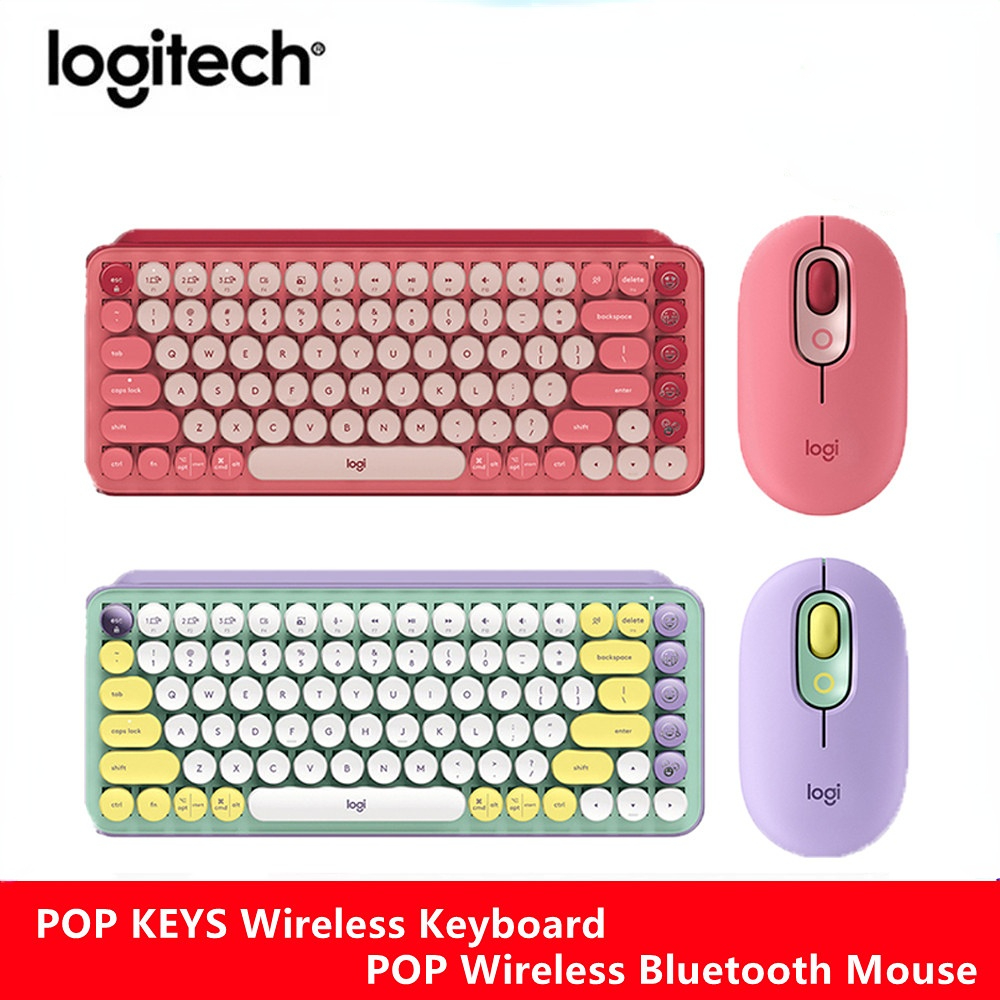 Logitech POP KEYS Wireless Bluetooth Mechanical Keyboard TTC Tea Shaft POP Silent Mice High Precision Optical Tracking Mice