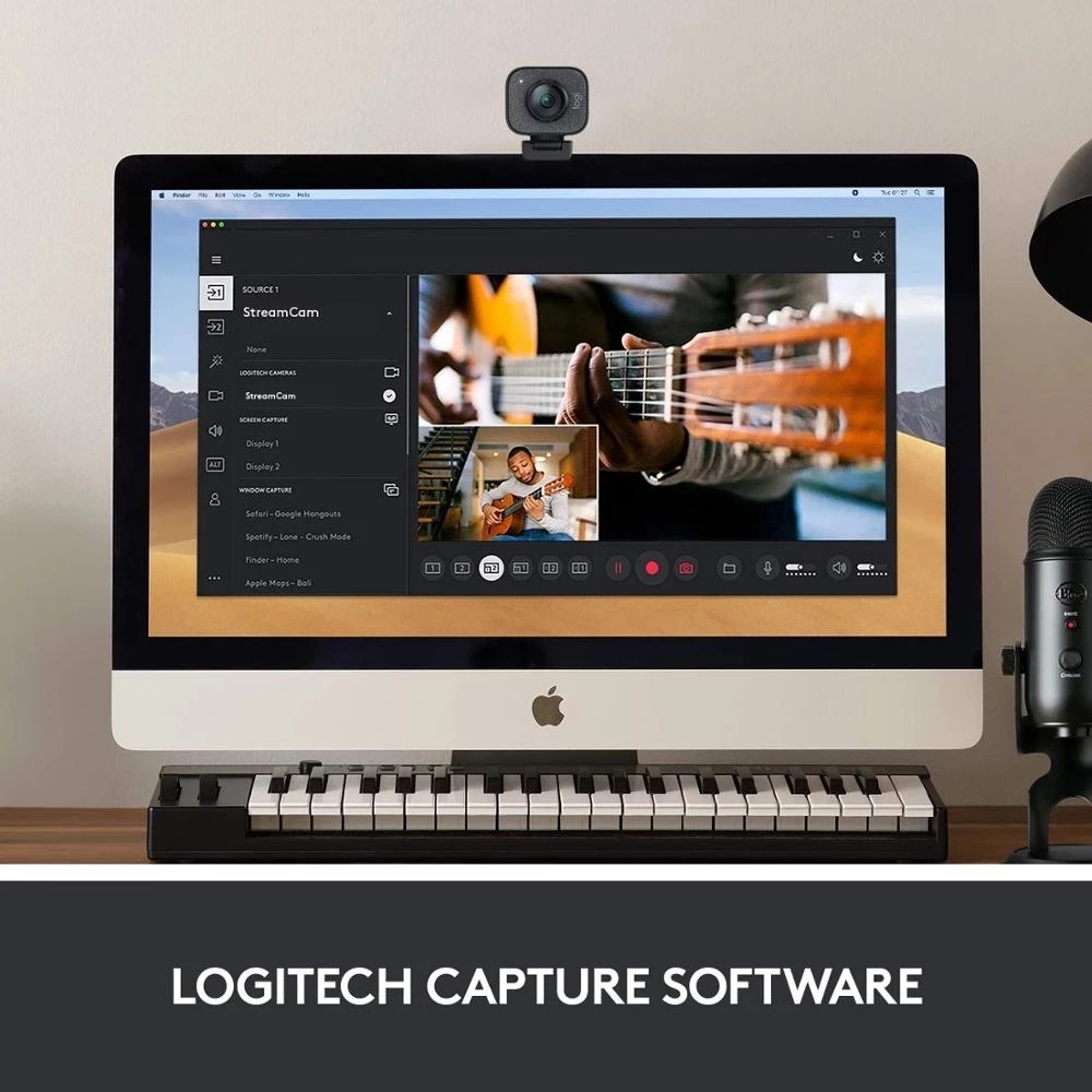 Original Logitech Webcam USB Full HD 1080P StreamCam 60fps Streaming Web Camera Buillt in Microphone Web Cam