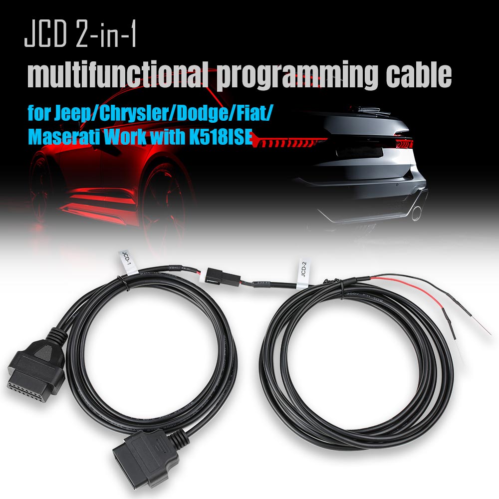 Lonsdor JCD 2-in-1 Multifunctional Programming Cable for Jeep/Chrysler/Dodge/Fiat/Maserati Work with K518ISE