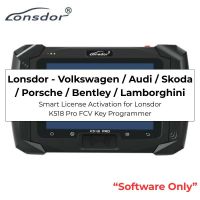 VW / Audi / Skoda / Porsche / Bentley / Lamborghini License Activation for Lonsdor K518 PRO FCV Version Key Programmer