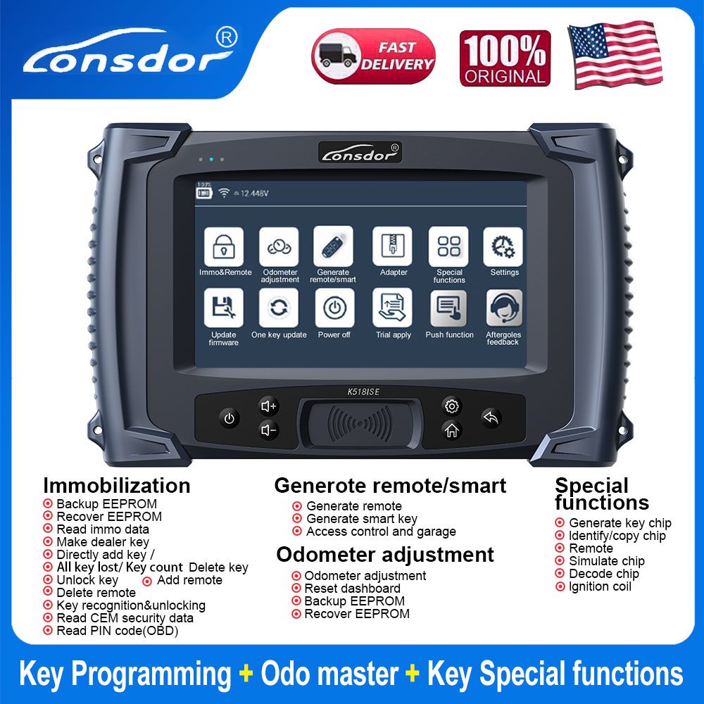 Lonsdor K518ISE K518 Auto Car Key Programmer for All Makes With BMW FEM/BDC Functions