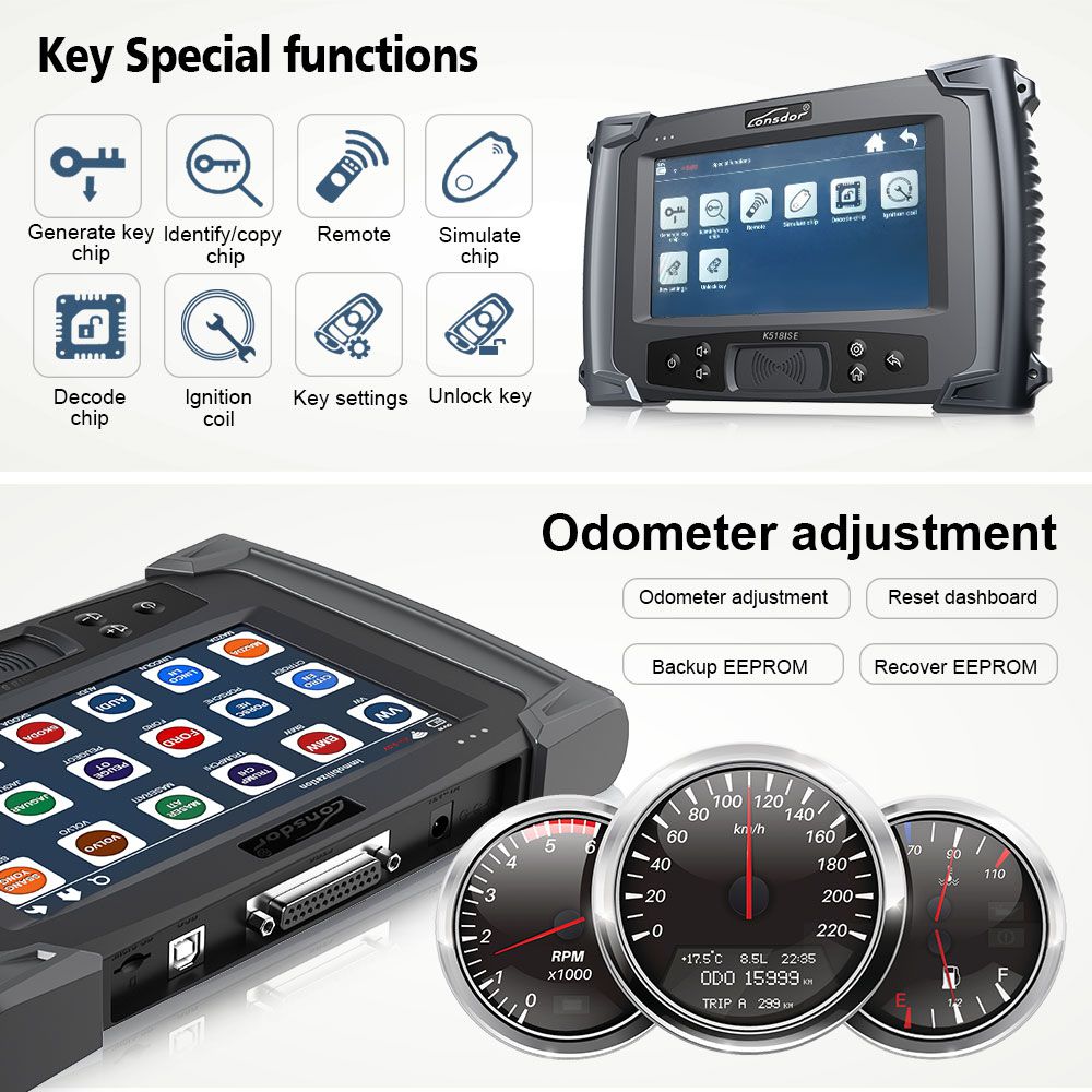 Lonsdor K518ISE K518 Auto Car Key Programmer for All Makes With BMW FEM/BDC Functions