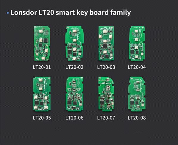 Lonsdor LT20 Series LT20-01/02/03/04/05/06/07/08/10 8A+4D Universal Smart Key for Toyota/ Lexus/ Subaru work for K518/ KH100+ Series