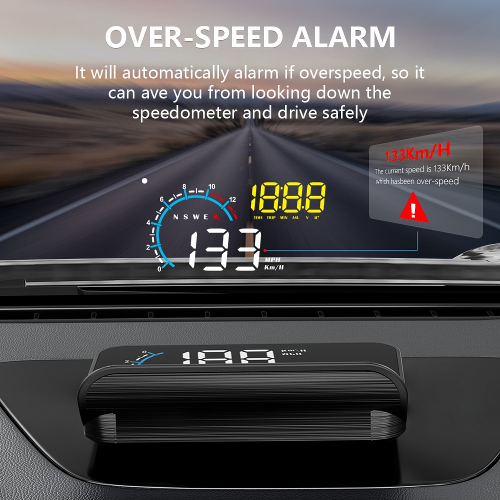 M12 Car OBD2 GPS HUD On-board Computer Auto Projector Head Up Display Gadgets Inteligentes Electronics with All Car
