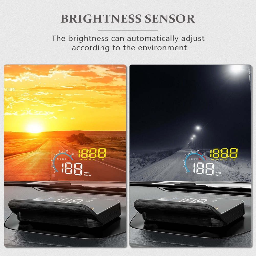 M12 Car OBD2 GPS HUD On-board Computer Auto Projector Head Up Display Gadgets Inteligentes Electronics with All Car