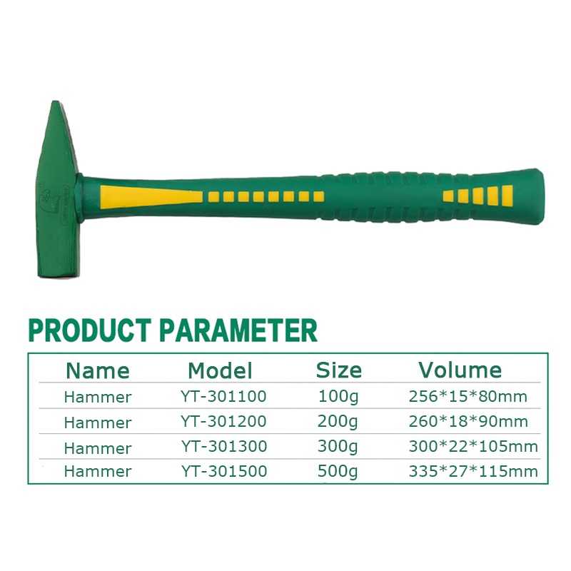 Machinist Hammer 100g/200g/300g/500g Beating Nail Installation Hammer For Safety Mallet Multi Woodworking Tools