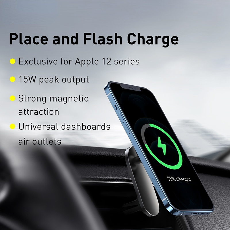 Magnetic Car Phone Holder Mobile Support 15W Wireless Fast Charger For iPhone 12 Pro Max Mini Car Air Vent Mount Holder