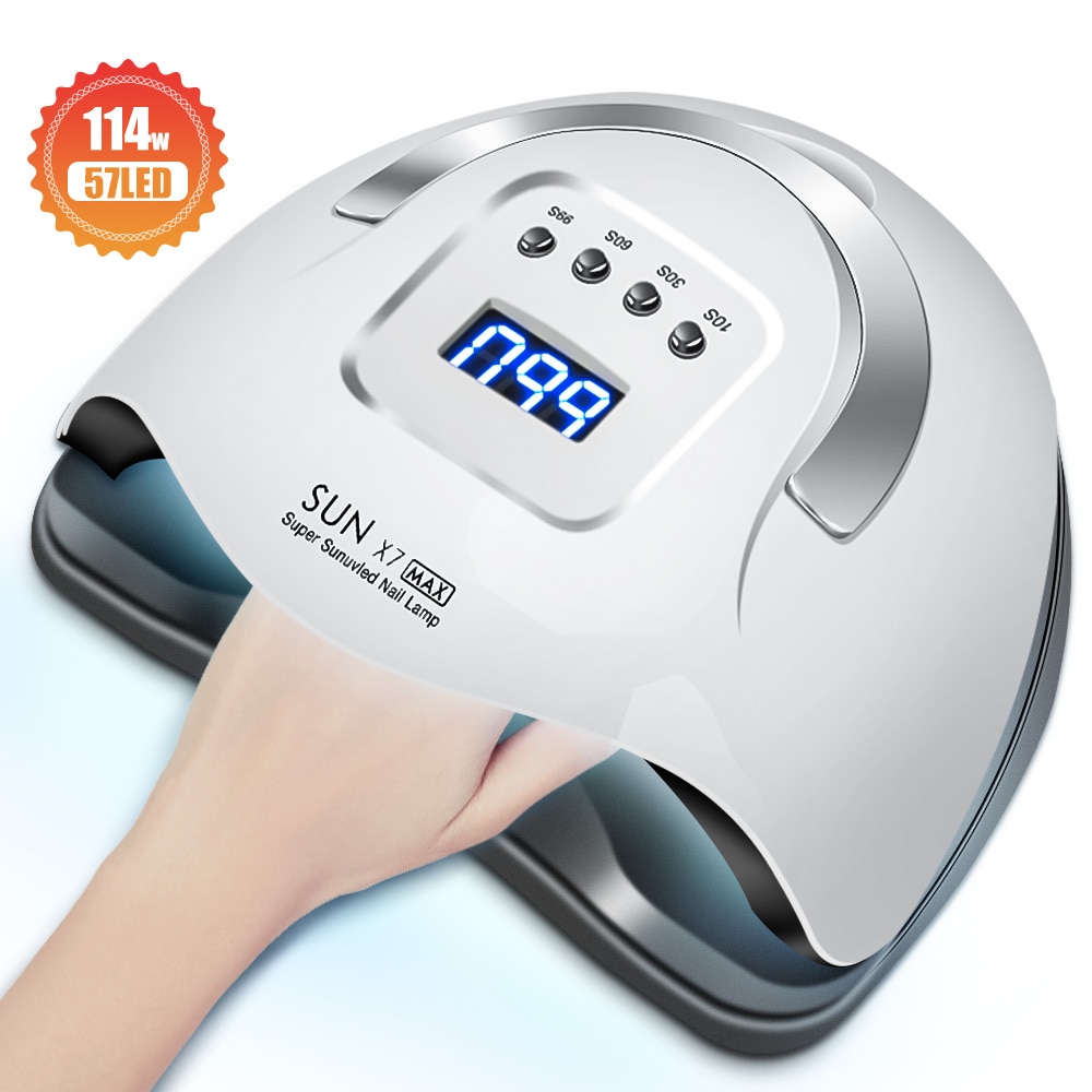 180W SUN X7 MAX UV LED Lamp for Manicure Nail Lamps Nail Dryer for Curing Nail Gel Nail Tools With Sensor LCD Display