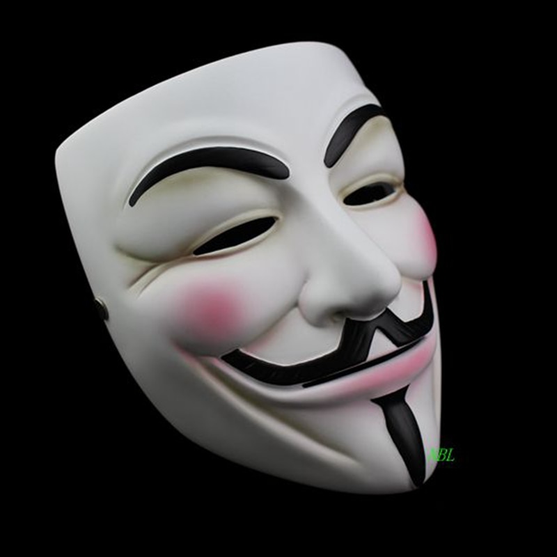 Halloween Masquerade V For Vendetta Mask Full Face Movie Guy Fawkes Theme Anonymous Resin Masks Party Props Costume Adult Size