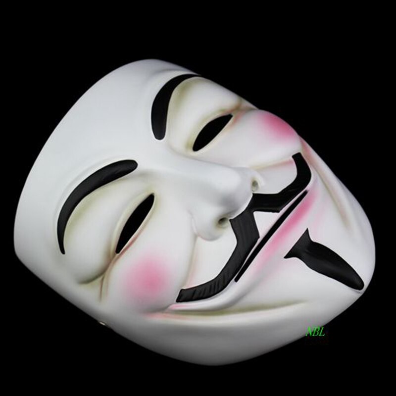 Halloween Masquerade V For Vendetta Mask Full Face Movie Guy Fawkes Theme Anonymous Resin Masks Party Props Costume Adult Size