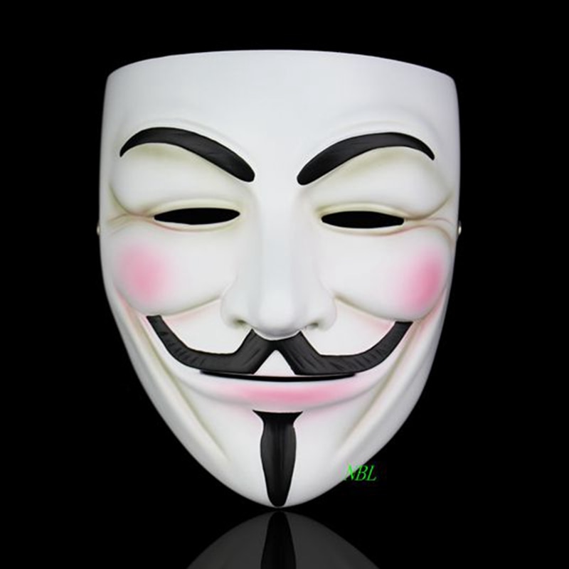 Halloween Masquerade V For Vendetta Mask Full Face Movie Guy Fawkes Theme Anonymous Resin Masks Party Props Costume Adult Size