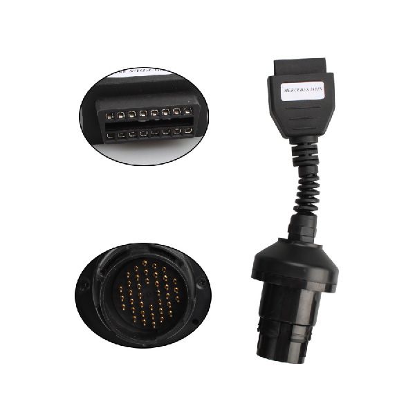 High Quality MB 38Pin to OBD2 Adaptor for BENZ with Golden Color PIN Needles