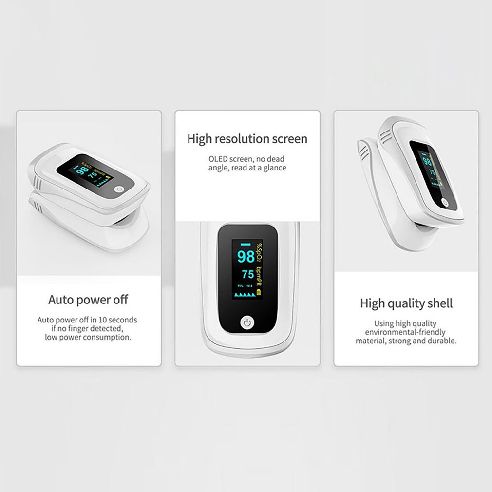 Medcial Oximeter LED Lightweight Finger Pulse Oximeter Sports Finger Clip LED Color Screen Oximetro Heart Rate Pulse Monitoring