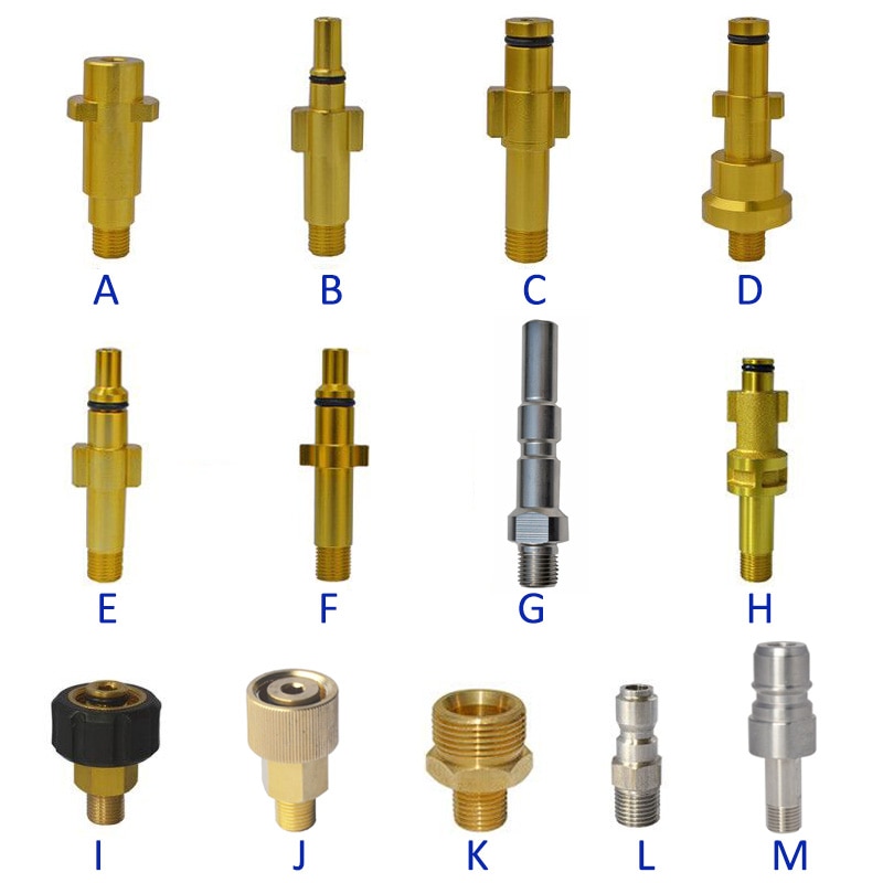 Metal Brass Adapter Foam Nozzle Foam Generator Foam Gun High Pressure Washer Soap Foamer for Nilfisk Karcher Huter Elitech Lavor