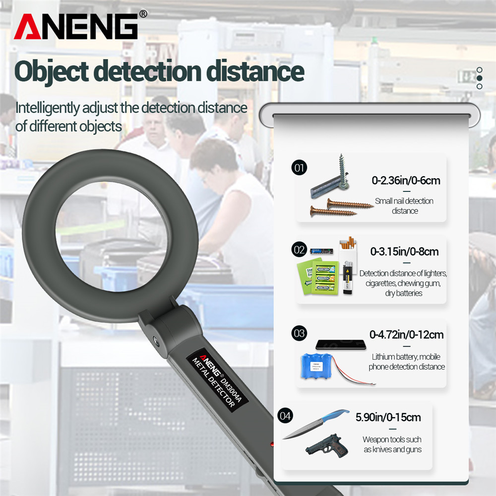 ANENG DM3004A Metal Detector High Sensitivity Body Search Tools Portable Handheld Security Super Scanner Tool Finder