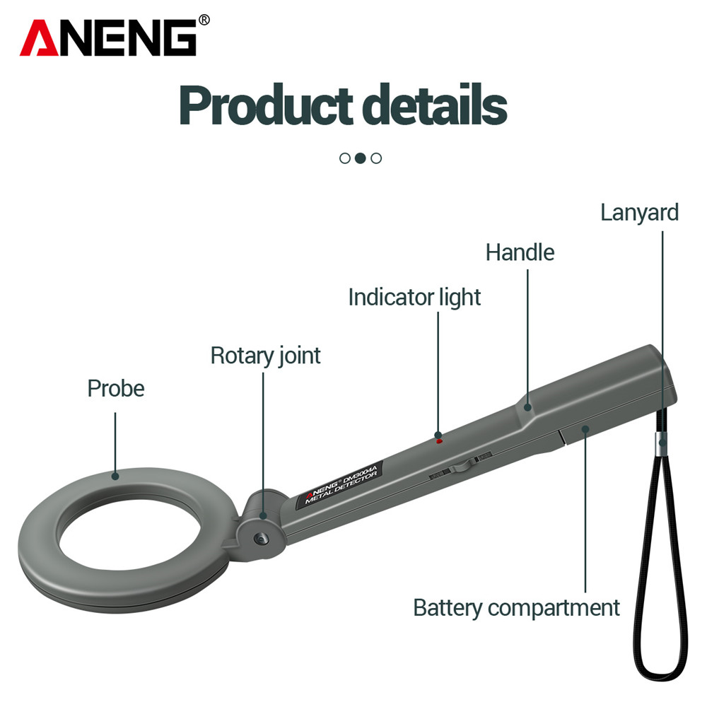 ANENG DM3004A Metal Detector High Sensitivity Body Search Tools Portable Handheld Security Super Scanner Tool Finder