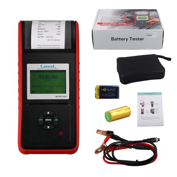 AUGOCOM MICRO-568 Battery Tester Battery Conductance & Electrical System Analyzer With Printer